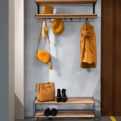 Estante perchero Tamburin 60 cm, roble-negro