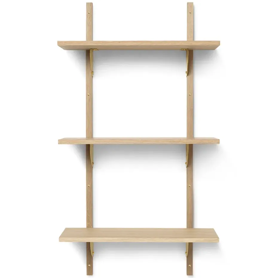 Estante Sector S/L, Roble-latón