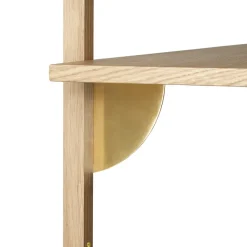 Estante Sector S/L, Roble-latón