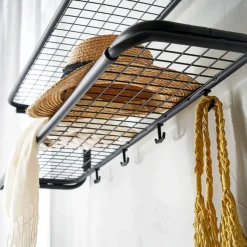 Estante sombrerero Classic 650, Negro/negro, 2 niveles, 110 cm