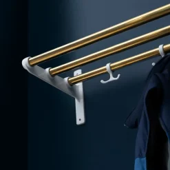 Estante sombrerero o zapatero Nostalgi, Aluminio, base negra