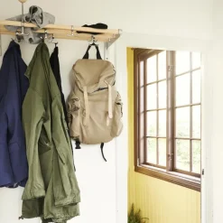 Estante sombrerero o zapatero Nostalgi, Abedul, soportes aluminio