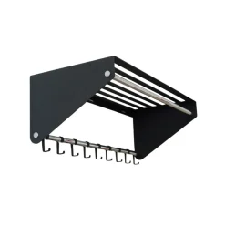 Estante sombrerero Sticks, Gris oscuro