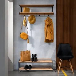 Estante sombrerero Tamburin 100 cm, Roble-negro