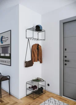 Estante sombrerero Uptown, negro