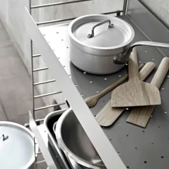 Estante String metal, Beige, 78x30 cm, borde alto