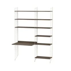 Estante String, Nogal, 78x30 cm, paquete de 3