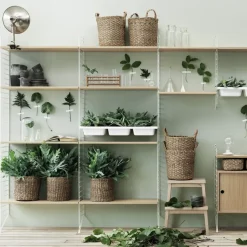 Estante String, Roble, 58x30 cm, paquete de 3