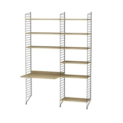 Estante String, Roble, 78x30 cm, paquete de 3