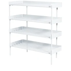Estante zapatero Alfred, Blanco, pieza de montaje