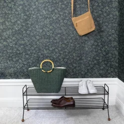 Estante zapatero Bill Shoe Shelf L, negro-marrón oscuro