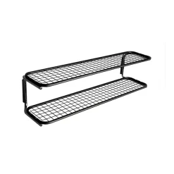 Estante zapatero Classic 650, Negro/cromo, 2 niveles, 40 cm