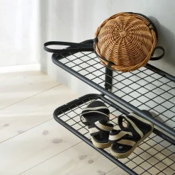 Estante zapatero Classic 650, Negro/negro, 2 niveles, 40 cm