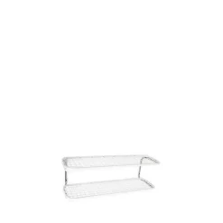 Estante zapatero Classic 650, Blanco/cromo, 2 niveles, 60 cm