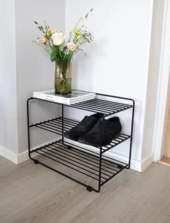 Estante zapatero Downtown, negro