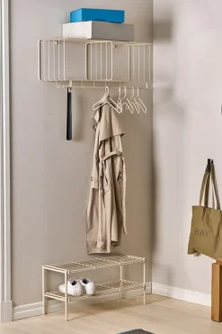 Estante zapatero Nod 80x30x37 cm, Beige