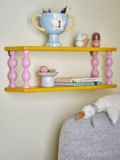 Estantería Bibiola 60x21,5 cm, Amarillo