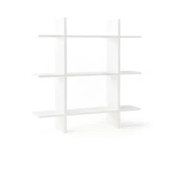 Estantería de pared con 3 baldas Star, Blanco