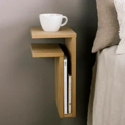 Estantería de pared F-shelf roble, Estante a la izquierda
