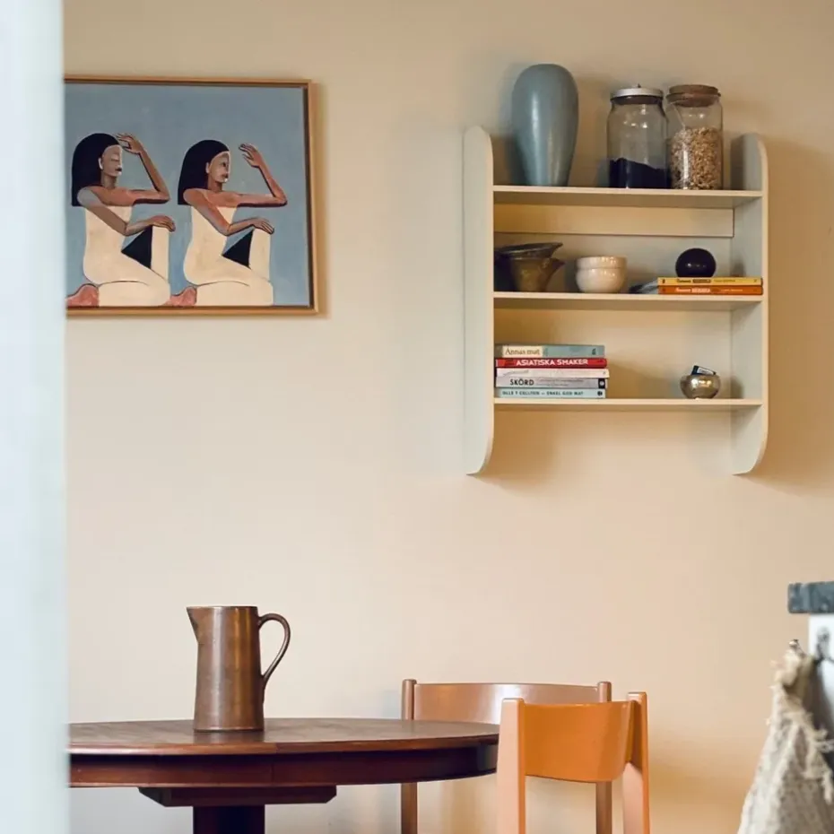 Estantería de pared Strapats 62x73,6 cm, Off-white