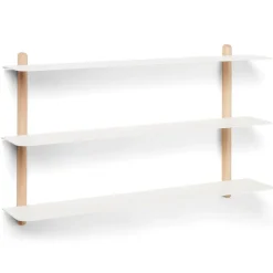 Estantería Nivo A, roble claro-blanco