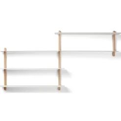 Estantería Nivo B, roble claro-blanco