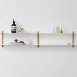 Estantería Nivo C, roble claro-blanco