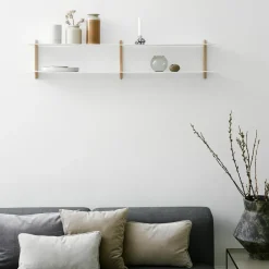 Estantería Nivo C, roble claro-blanco