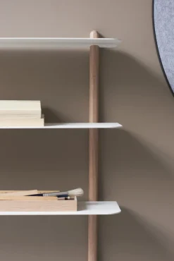 Estantería Nivo E, roble claro-blanco