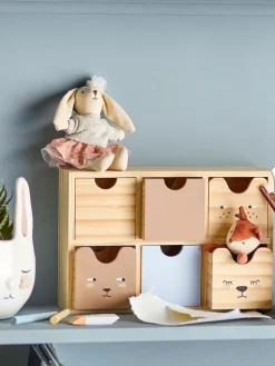 Estantería pequeña Calle 6 cajones 27x18 cm, Naturaleza