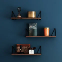 Estantería Pythagoras XS, nogal, negro