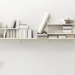 Estantería String Pocket, fresno-blanco, fresno-blanco