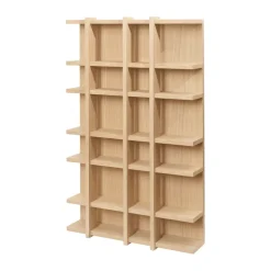 Estantería Tilem, Chapado de roble, 4x6
