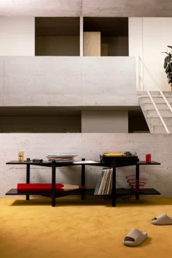 Estantería Zig Zag Media 194x57 cm, Black