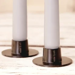 ester & erik 2 Candelabros mate, Negro