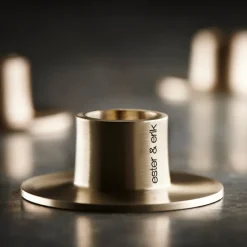 ester & erik 2 Candelabros mate, Oro