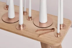 ester & erik 2 Candelabros mate, oro rosa