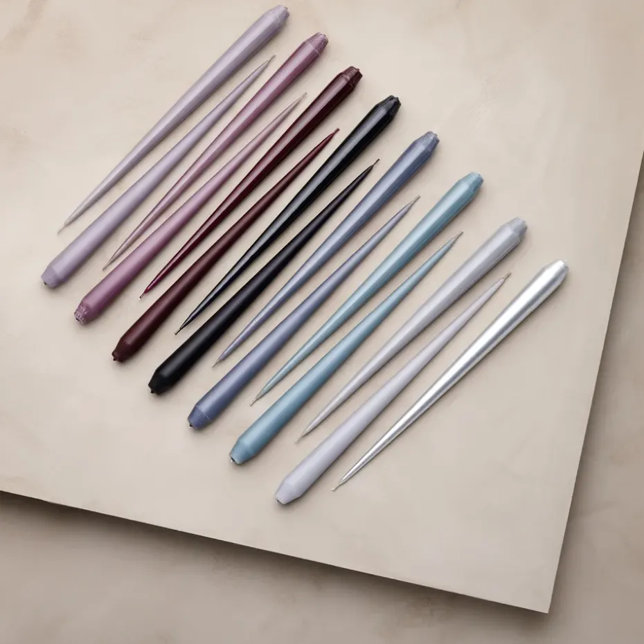 ester & erik 4 Velas lacadas, Raw black, 32 cm