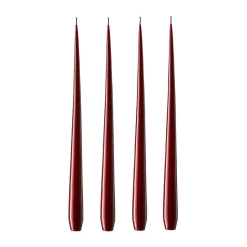 ester & erik 4 Velas lacadas, vinröd, 42 cm