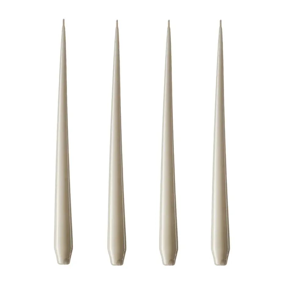 ester & erik 4 Velas lacadas, linen grey, 32 cm