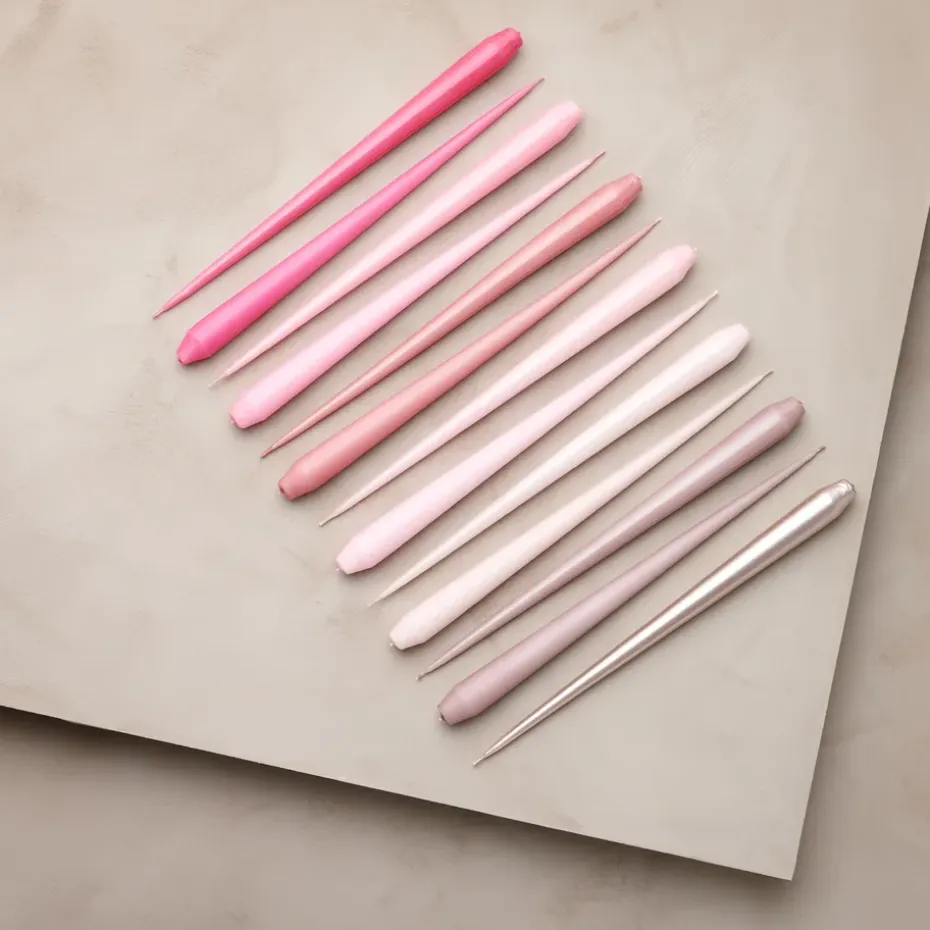 ester & erik 4 Velas lacadas, old rose, 32 cm