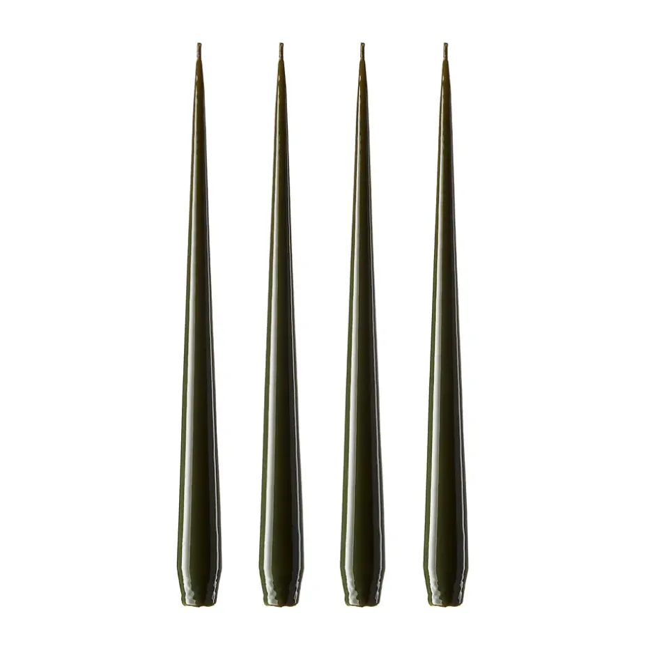 ester & erik 4 Velas lacadas, mörk deep forest, 42 cm