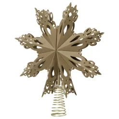 Estrella para copa de árbol Christmas star, Natural brown