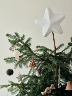 Estrella para árbol de Navidad Pulp 22 cm, White