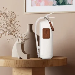 Extintor Solstickan 6 kg, Blanco-cuero oscuro marrón