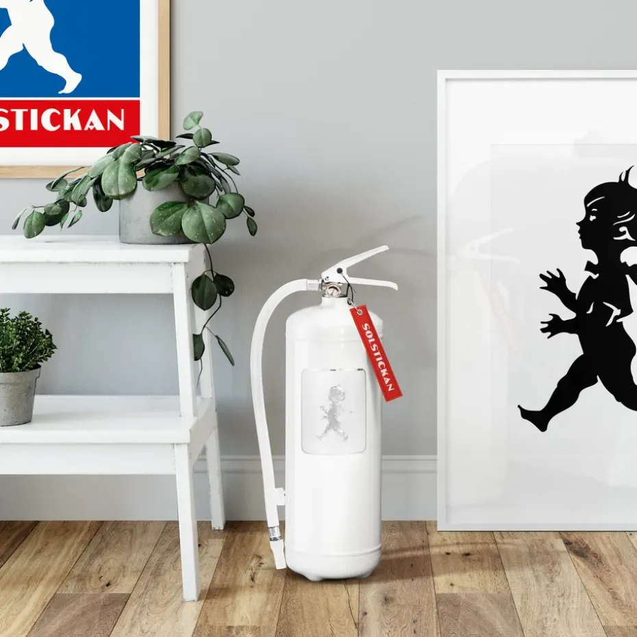 Extintor Solstickan 6 kg, Blanco-plateado
