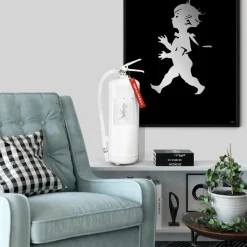 Extintor Solstickan 6 kg, Blanco-plateado