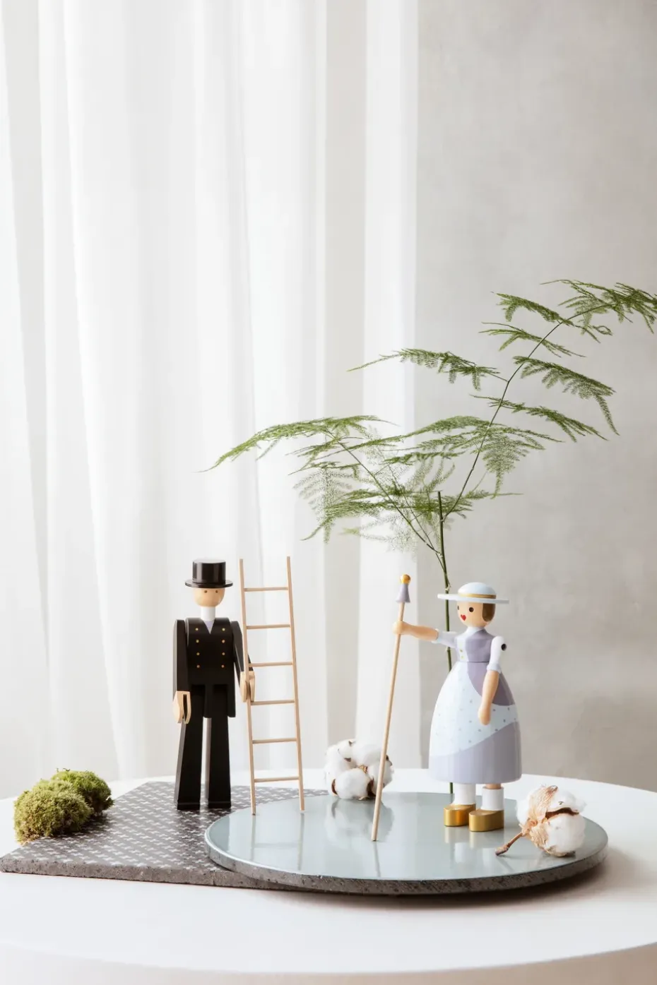 Figura Kay Bojesen pastora, azul claro