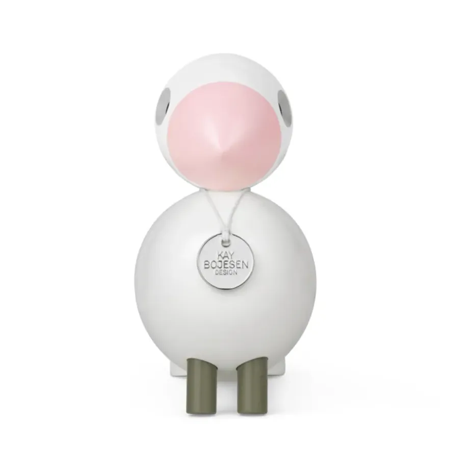 Figura Kay Bojesen pájaro cantor Love, Blanco-rosa