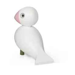 Figura Kay Bojesen pájaro cantor Love, Blanco-rosa